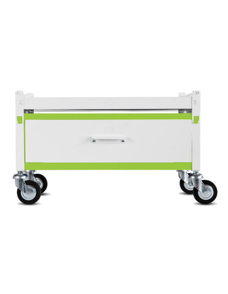 Immagine gabbia Carrello Std H 38 Con Cassetto Da Aggiunta 60X33 (Col. Bianco & Verde Lime) Immagine gabbia Carrello Std H 38 Con Cassetto Da Aggiunta 60X33 (Col. Bianco & Verde Lime)